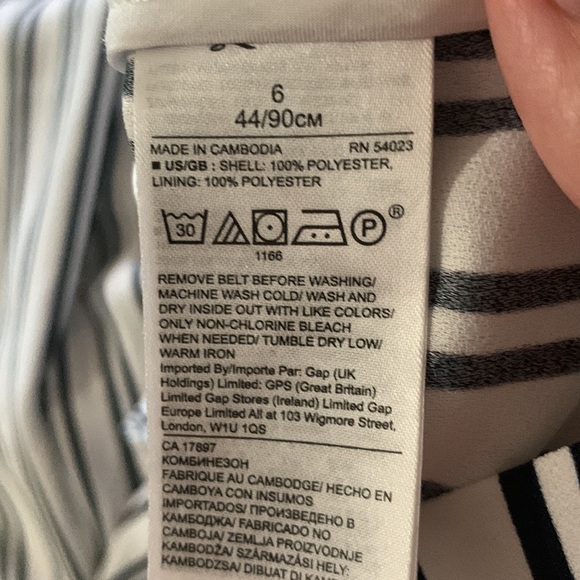 Banana Republic cropped v neck striped wide leg jumpsuit romper career work - Picture 11 of 11